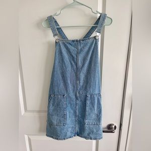Topshop Denim Overall Dress
